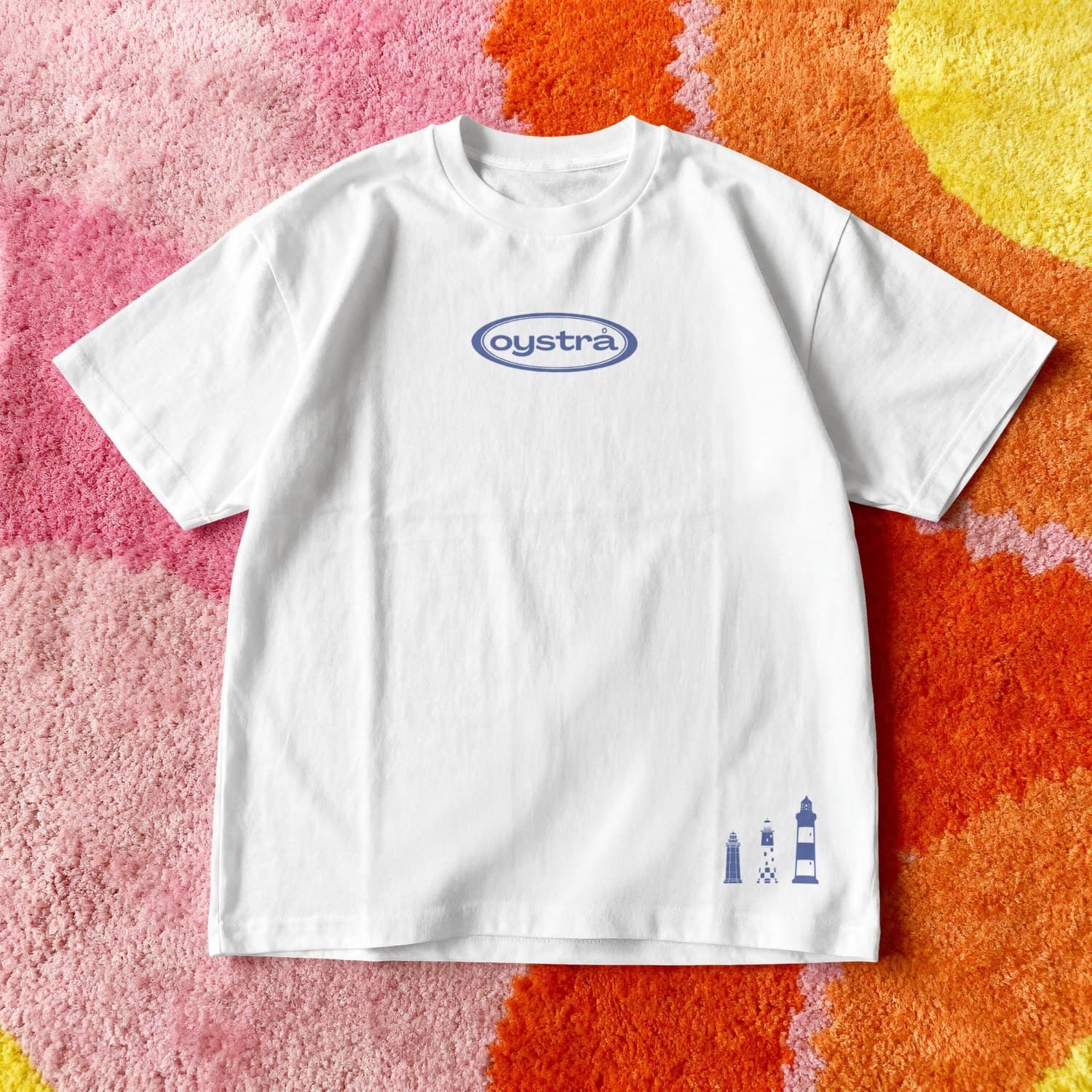 T-shirt oystrå — Blanc Océan