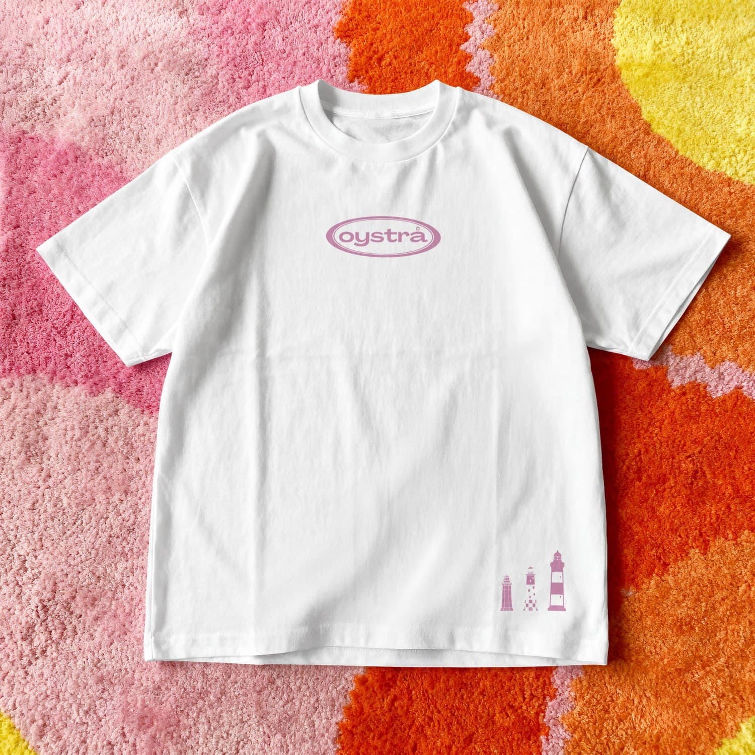 T-shirt oystrå — Rosé Pamplemousse